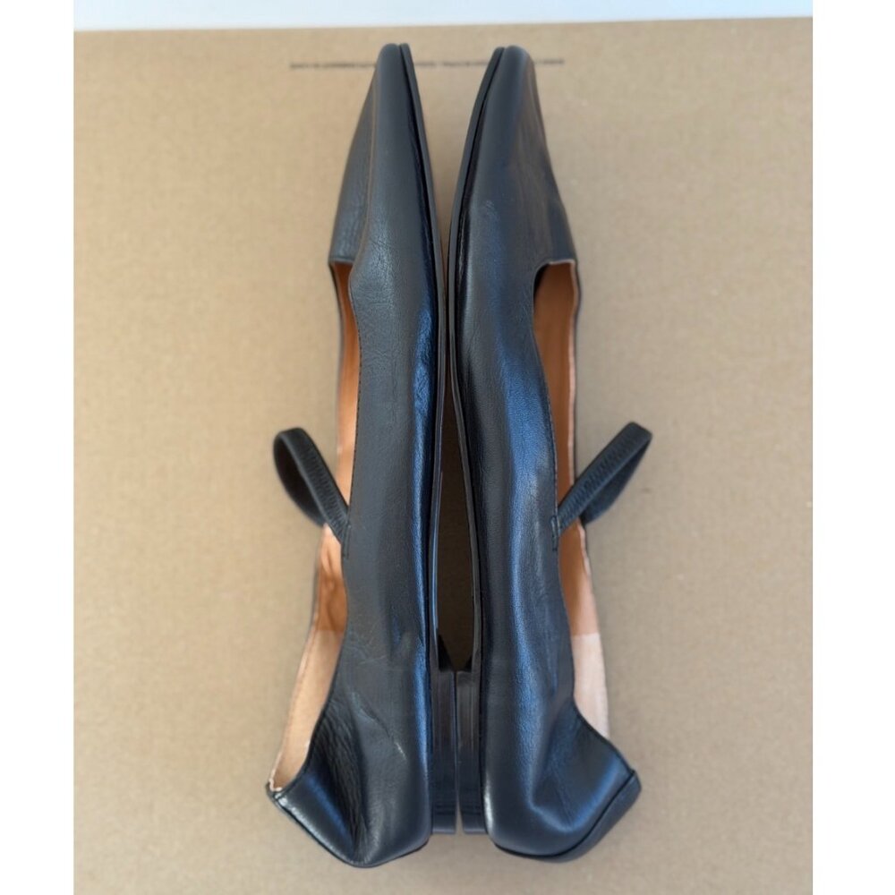 Madewell The Greta Ballet Flat in True Black, Size 8 - Picture 3 of 12